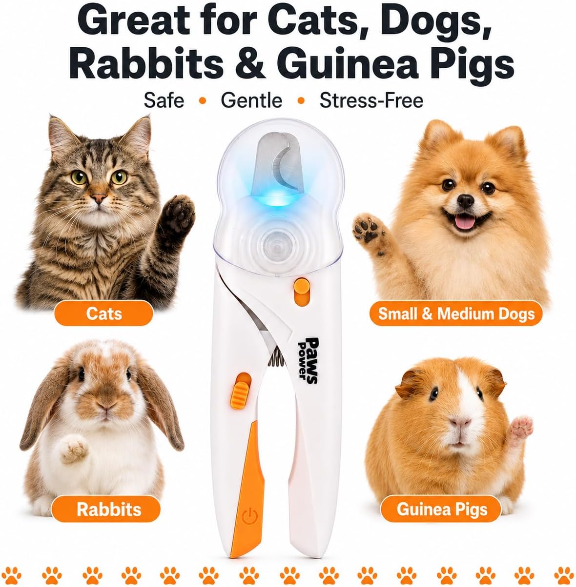 Cat Nail Clipper & Small Dog Nail Clippers with LED Light - See the Quick, Never Cut It - Extra Sharp, Stress-Free Trims at Home view 5