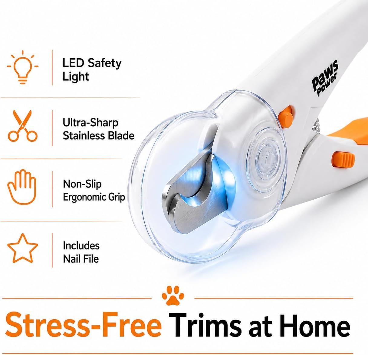 Cat Nail Clipper & Small Dog Nail Clippers with LED Light - See the Quick, Never Cut It - Extra Sharp, Stress-Free Trims at Home view 7